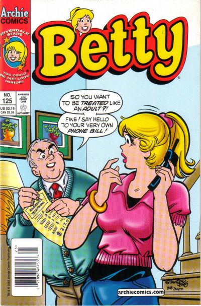 Cover for Betty (Archie, 1992 series) #125 [Newsstand]