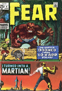 Cover Thumbnail for Fear (Marvel, 1970 series) #4