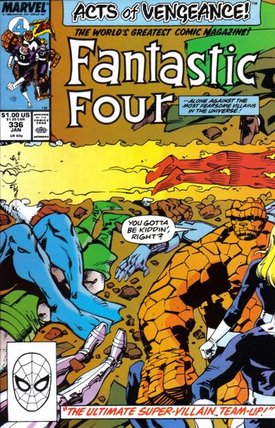 Cover for Fantastic Four (Marvel, 1961 series) #336 [Direct]