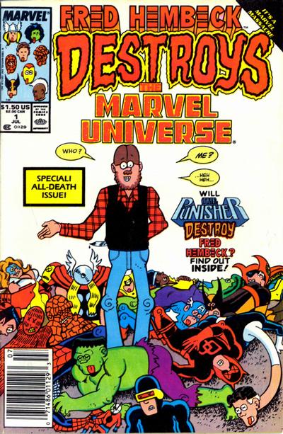 Cover for Fred Hembeck Destroys the Marvel Universe (Marvel, 1989 series) #1 [Newsstand]