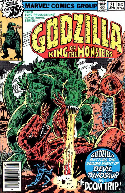 Cover for Godzilla (Marvel, 1977 series) #21 [35 ¢]