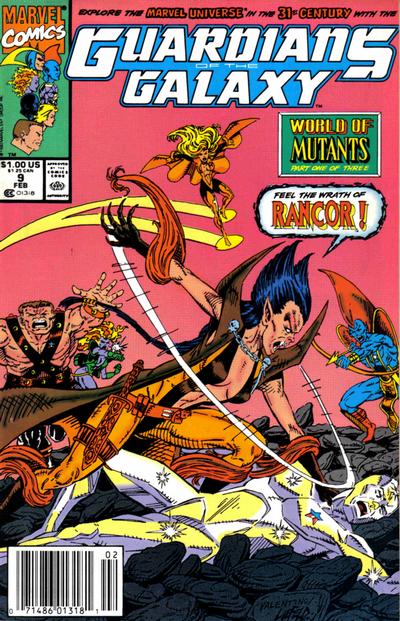 Cover for Guardians of the Galaxy (Marvel, 1990 series) #9 [Newsstand]