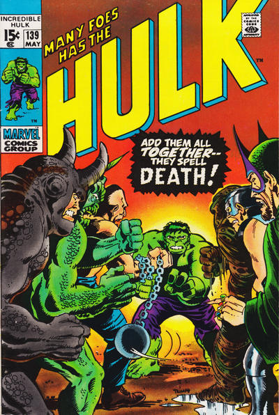 Cover for The Incredible Hulk (Marvel, 1968 series) #139
