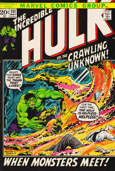 Cover for The Incredible Hulk (Marvel, 1968 series) #151