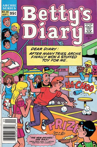Cover for Betty's Diary (Archie, 1986 series) #28 [Newsstand]