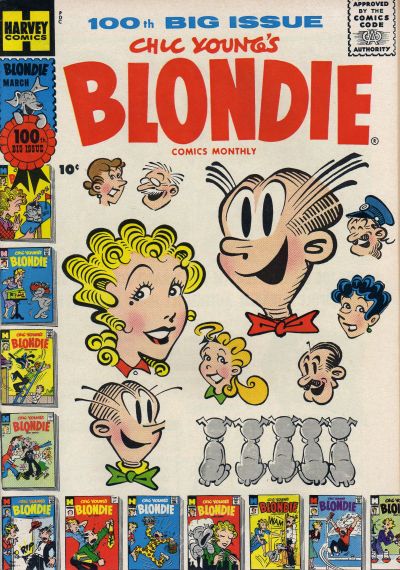 Cover for Blondie Comics Monthly (Harvey, 1950 series) #100