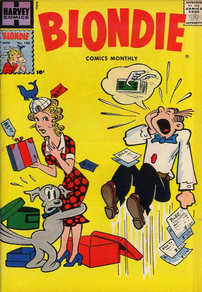 Cover for Blondie Comics Monthly (Harvey, 1950 series) #108