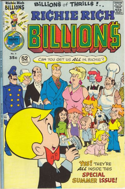 Cover for Richie Rich Billions (Harvey, 1974 series) #6