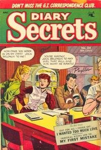 Cover Thumbnail for Diary Secrets (St. John, 1952 series) #24