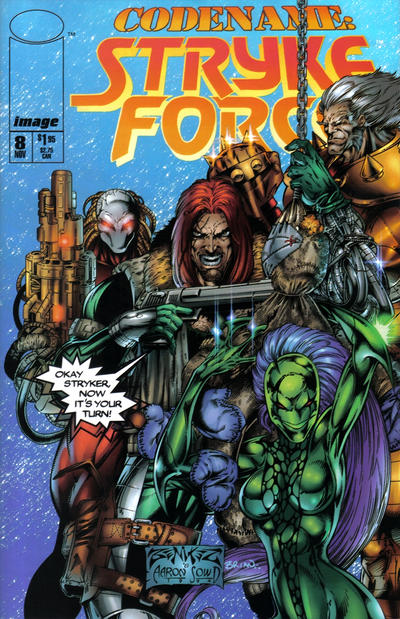 Cover for Codename: Stryke Force (Image, 1994 series) #8 [Cyblade centerfold]