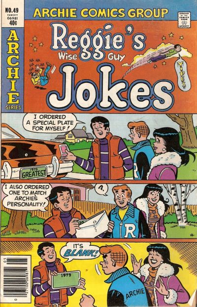 Cover for Reggie's Wise Guy Jokes (Archie, 1968 series) #49