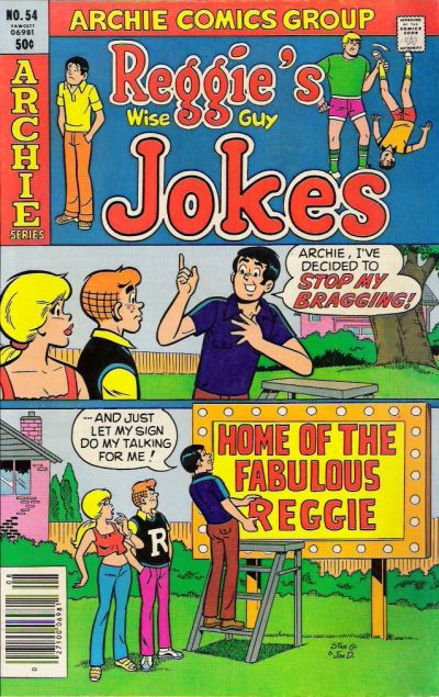Cover for Reggie's Wise Guy Jokes (Archie, 1968 series) #54