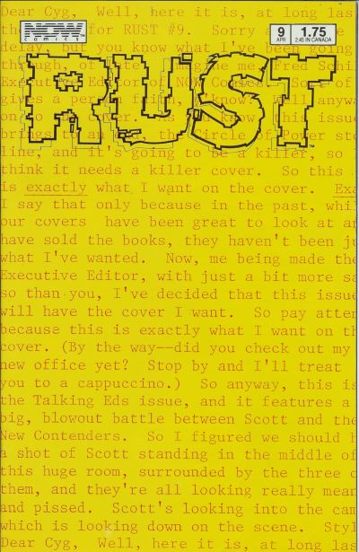 Cover for Rust (Now, 1987 series) #9