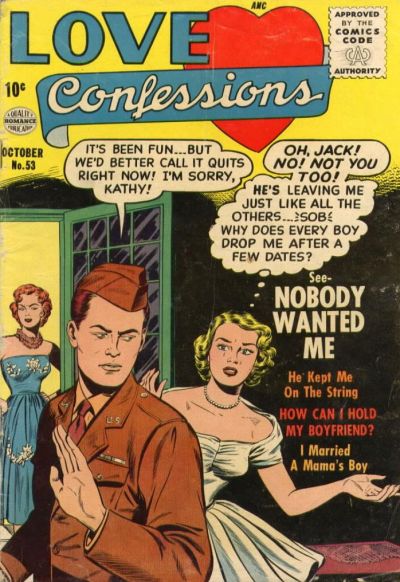 Cover for Love Confessions (Quality Comics, 1949 series) #53