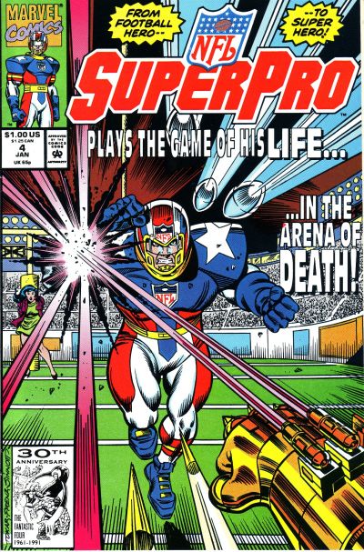 Cover for NFL Superpro (Marvel, 1991 series) #4 [Direct]