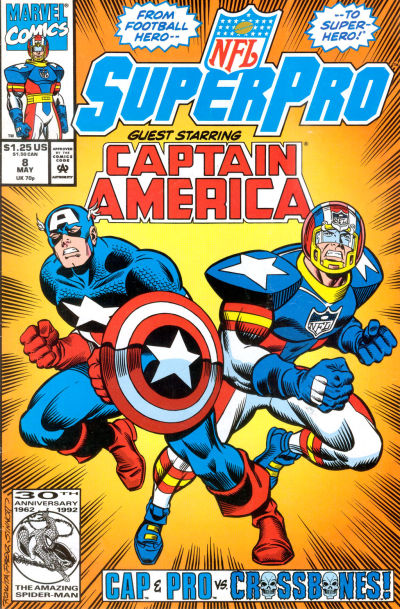 Cover for NFL Superpro (Marvel, 1991 series) #8 [Direct]