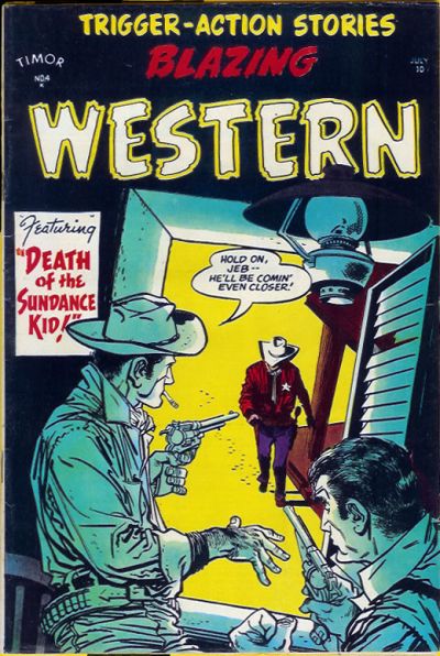 Cover for Blazing Western (Timor, 1954 series) #4