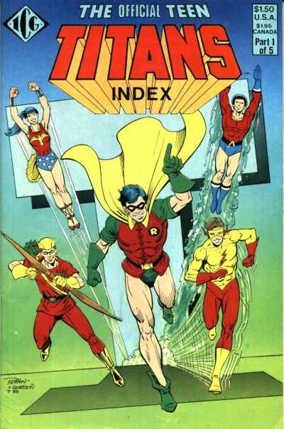 Cover for The Official Teen Titans Index (Independent Comics Group, 1985 series) #1