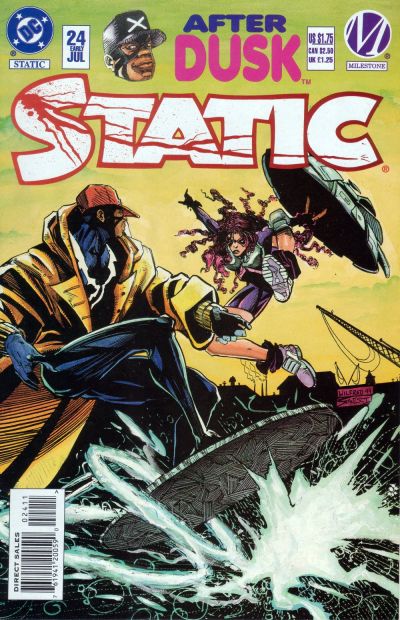 Cover for Static (DC, 1993 series) #24 [Newsstand]