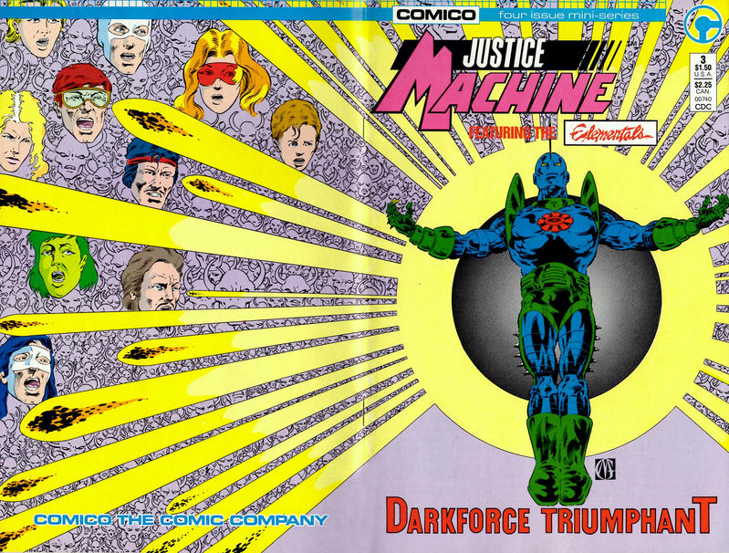 Cover for Justice Machine Featuring The Elementals (Comico, 1986 series) #3 [Direct]