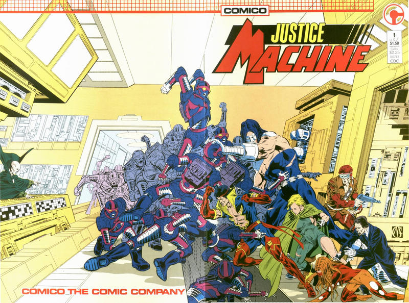 Cover for Justice Machine (Comico, 1987 series) #1 [Direct]