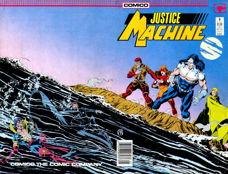 Cover for Justice Machine (Comico, 1987 series) #5 [Direct]