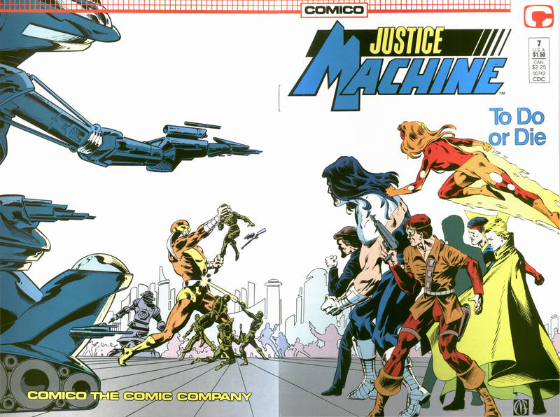 Cover for Justice Machine (Comico, 1987 series) #7 [Direct]
