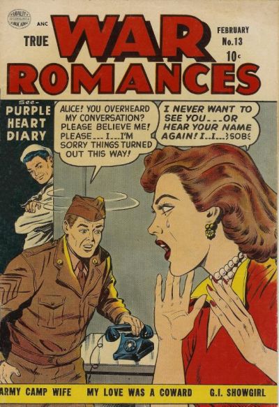 Cover for True War Romances (Quality Comics, 1952 series) #13