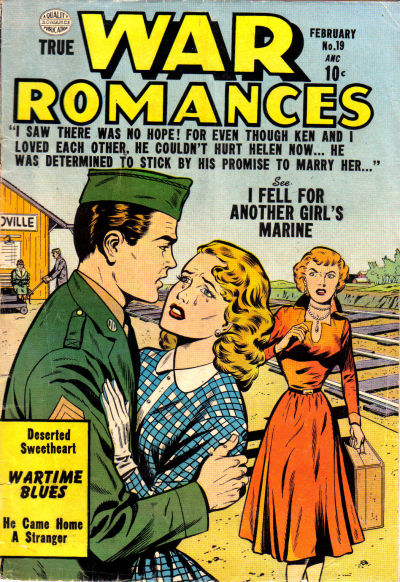 Cover for True War Romances (Quality Comics, 1952 series) #19