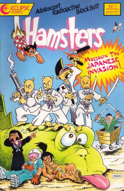 Cover for The Adolescent Radioactive Black Belt Hamsters Massacre the Japanese Invasion (Eclipse, 1989 series) #1
