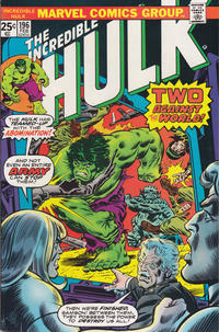 Cover Thumbnail for The Incredible Hulk (Marvel, 1968 series) #196 [Regular Edition]