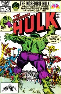 Cover Thumbnail for The Incredible Hulk (Marvel, 1968 series) #278 [Direct]
