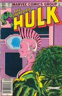 Cover for The Incredible Hulk (Marvel, 1968 series) #287 [Newsstand]