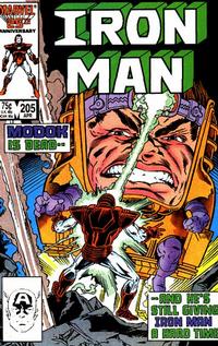 Cover for Iron Man (Marvel, 1968 series) #205 [Direct]
