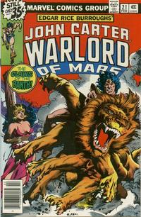 Cover Thumbnail for John Carter Warlord of Mars (Marvel, 1977 series) #21
