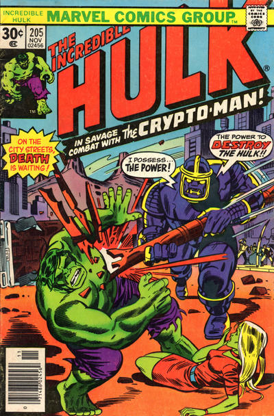 Cover for The Incredible Hulk (Marvel, 1968 series) #205