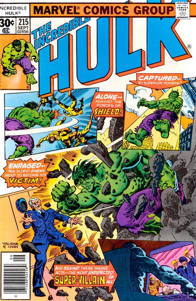 Cover for The Incredible Hulk (Marvel, 1968 series) #215 [30¢]