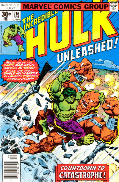 Cover for The Incredible Hulk (Marvel, 1968 series) #216 [30¢]