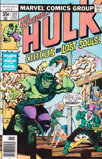 Cover for The Incredible Hulk (Marvel, 1968 series) #217 [Regular Edition]