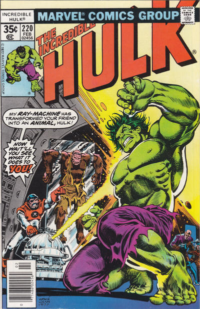 Cover for The Incredible Hulk (Marvel, 1968 series) #220