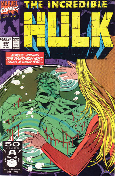 Cover for The Incredible Hulk (Marvel, 1968 series) #382 [Direct]