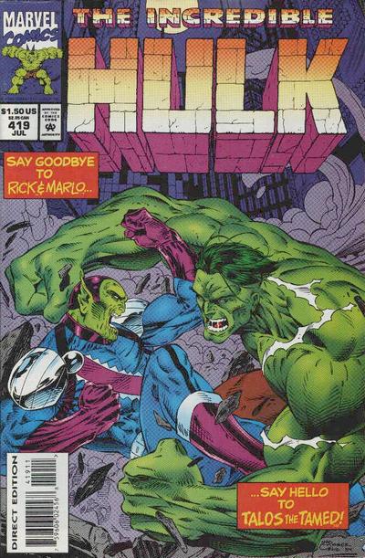 Cover for The Incredible Hulk (Marvel, 1968 series) #419 [Direct Edition]