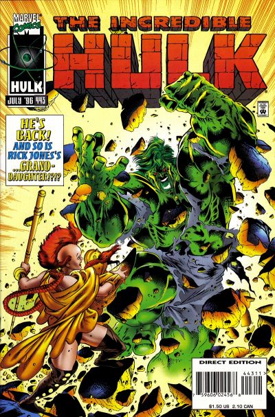 Cover for The Incredible Hulk (Marvel, 1968 series) #443 [Direct Edition]