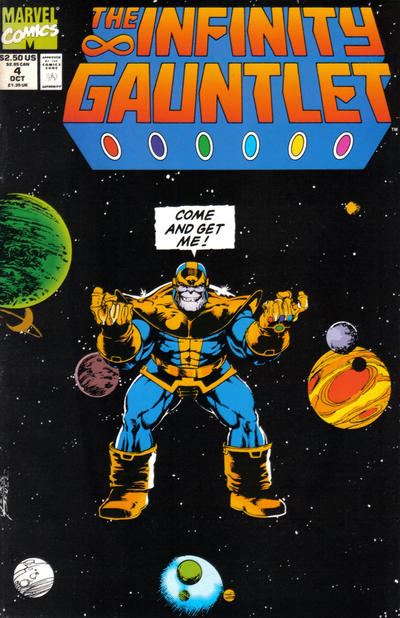 Cover for The Infinity Gauntlet (Marvel, 1991 series) #4 [Direct]