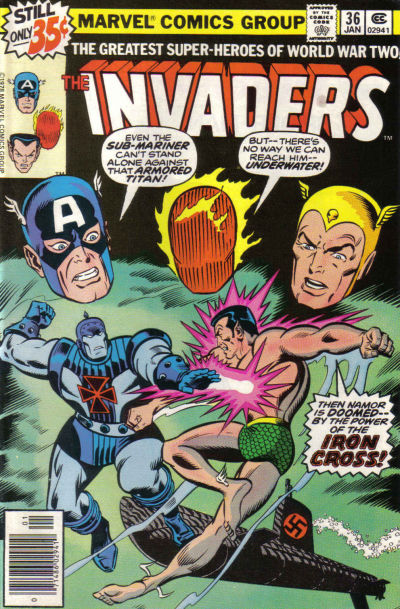 Cover for The Invaders (Marvel, 1975 series) #36 [Regular Edition]