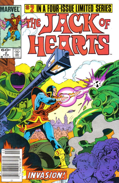 Cover for The Jack of Hearts (Marvel, 1984 series) #2 [Newsstand]