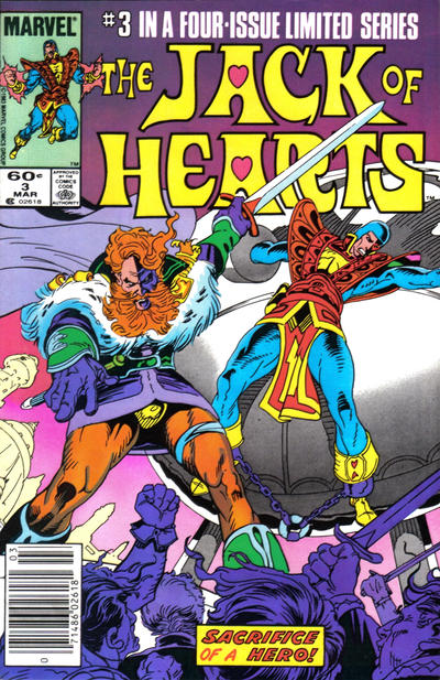 Cover for The Jack of Hearts (Marvel, 1984 series) #3 [Newsstand]