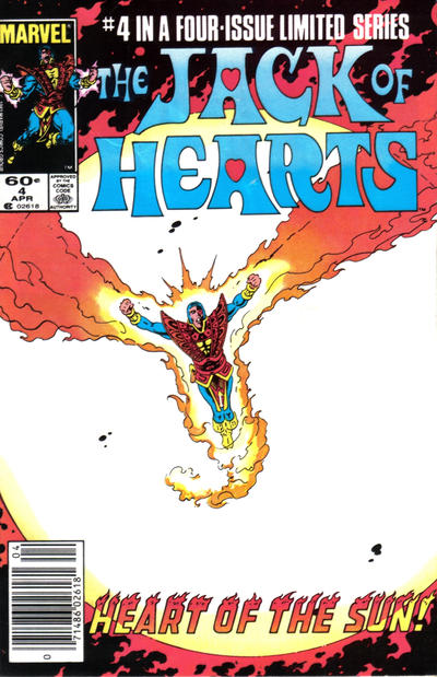 Cover for The Jack of Hearts (Marvel, 1984 series) #4 [Newsstand]