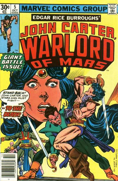 Cover for John Carter Warlord of Mars (Marvel, 1977 series) #5 [30¢]