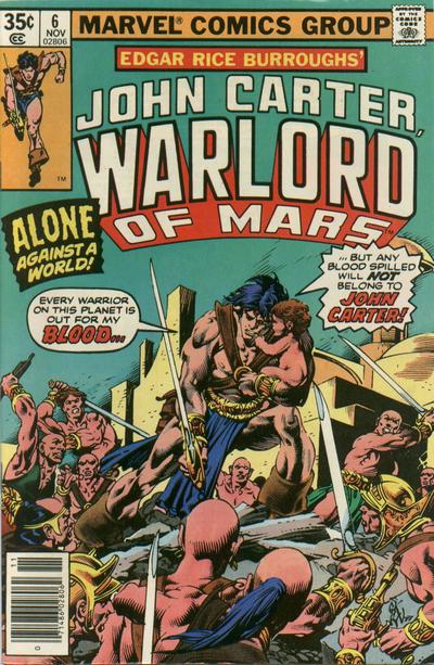 Cover for John Carter Warlord of Mars (Marvel, 1977 series) #6